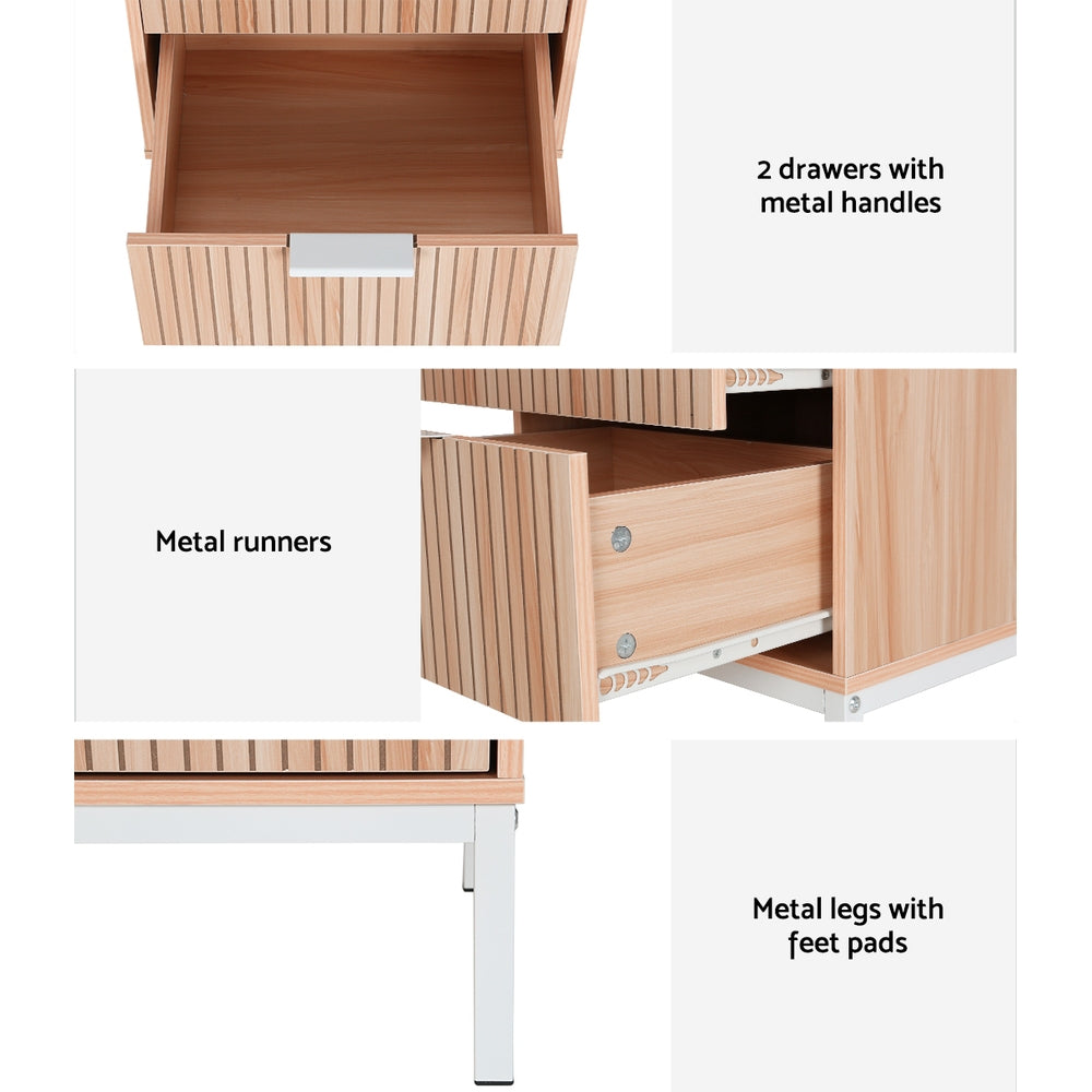 Artiss Pine Bedside Table | Lura