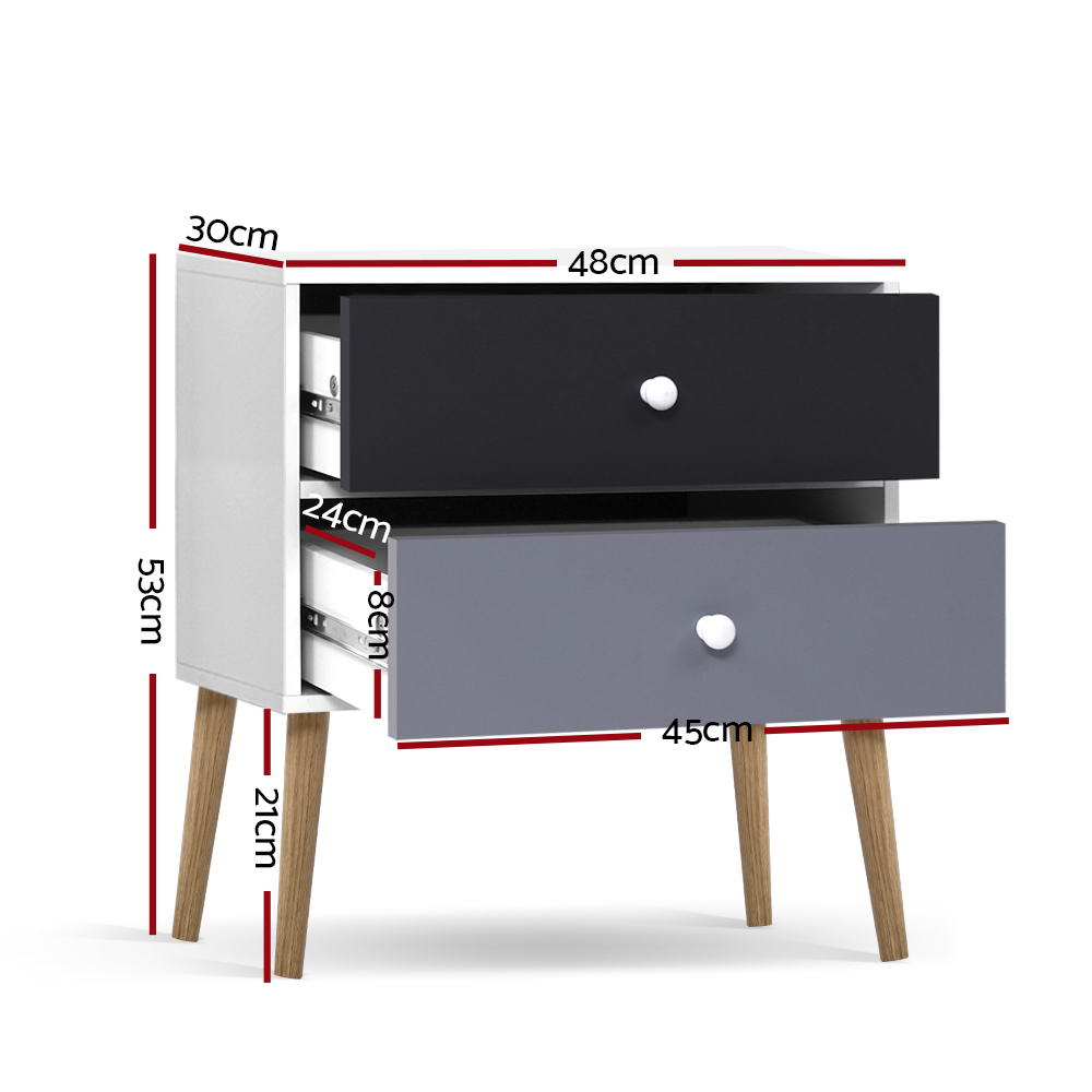 Artiss Two-Tone Bedside Table | Bonds