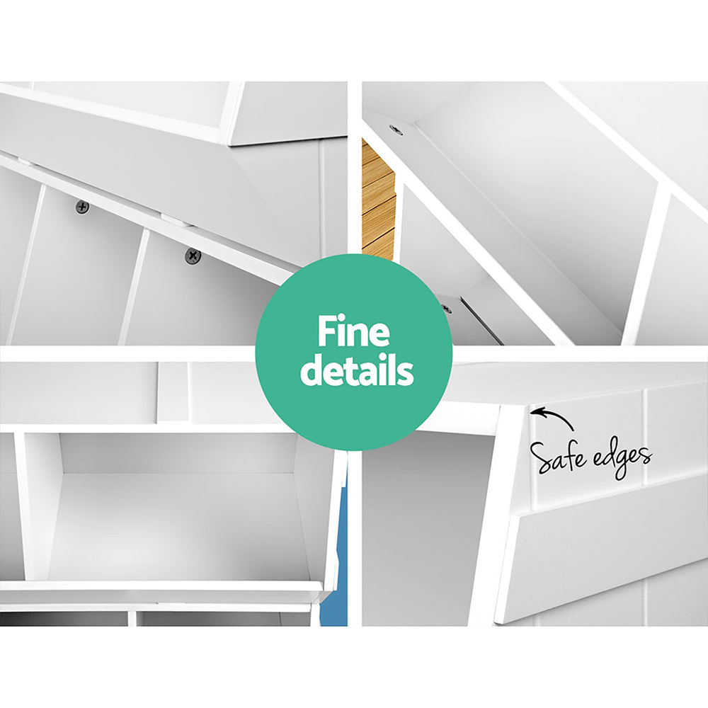 Keezi Kids Stackable Storage Organise | White