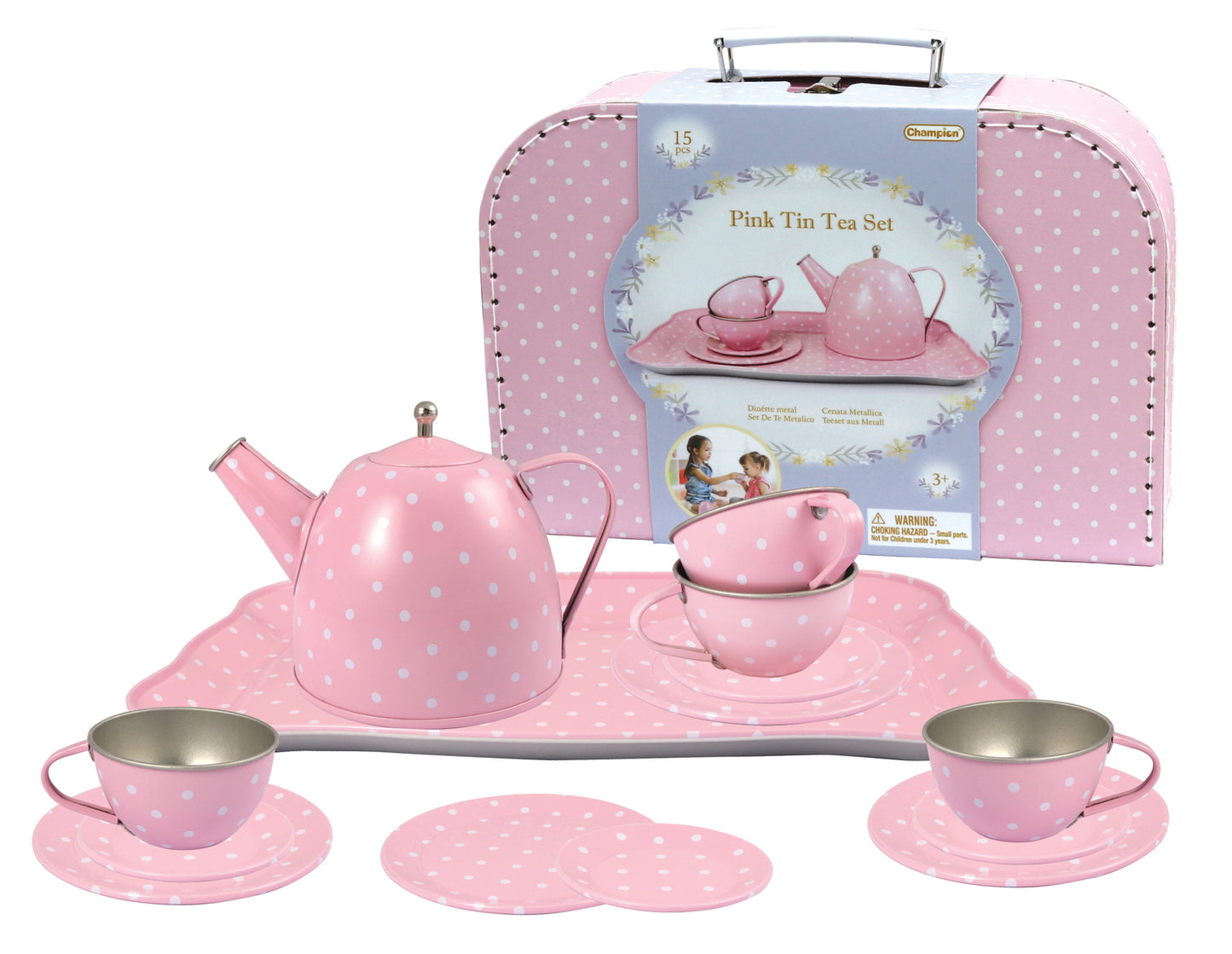 Kids Tea Party Set | Pink & White