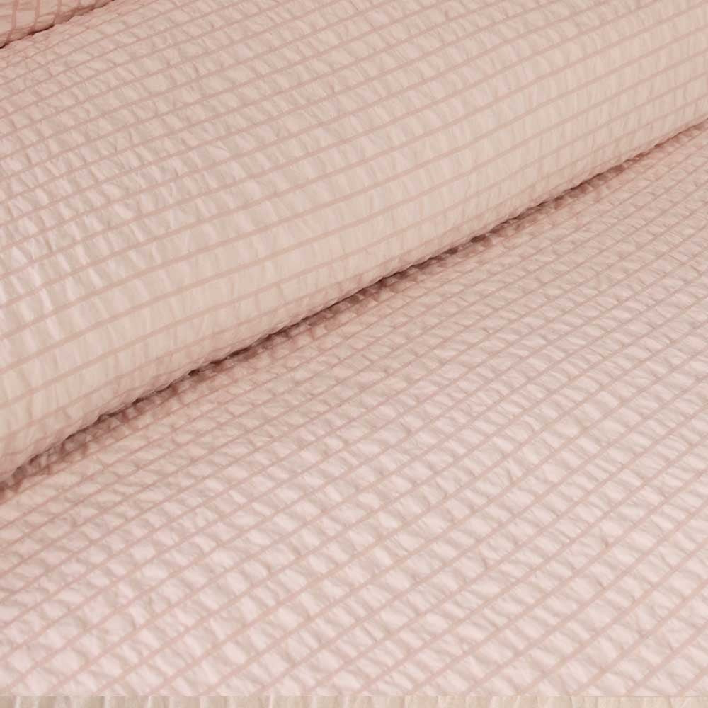Ardor Blush Seersucker Stripe Quilt Cover Set | Double