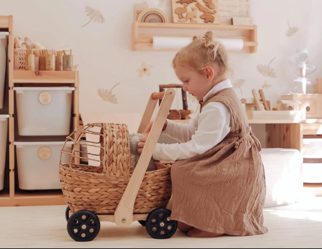 Water Hyacinth Doll Pram