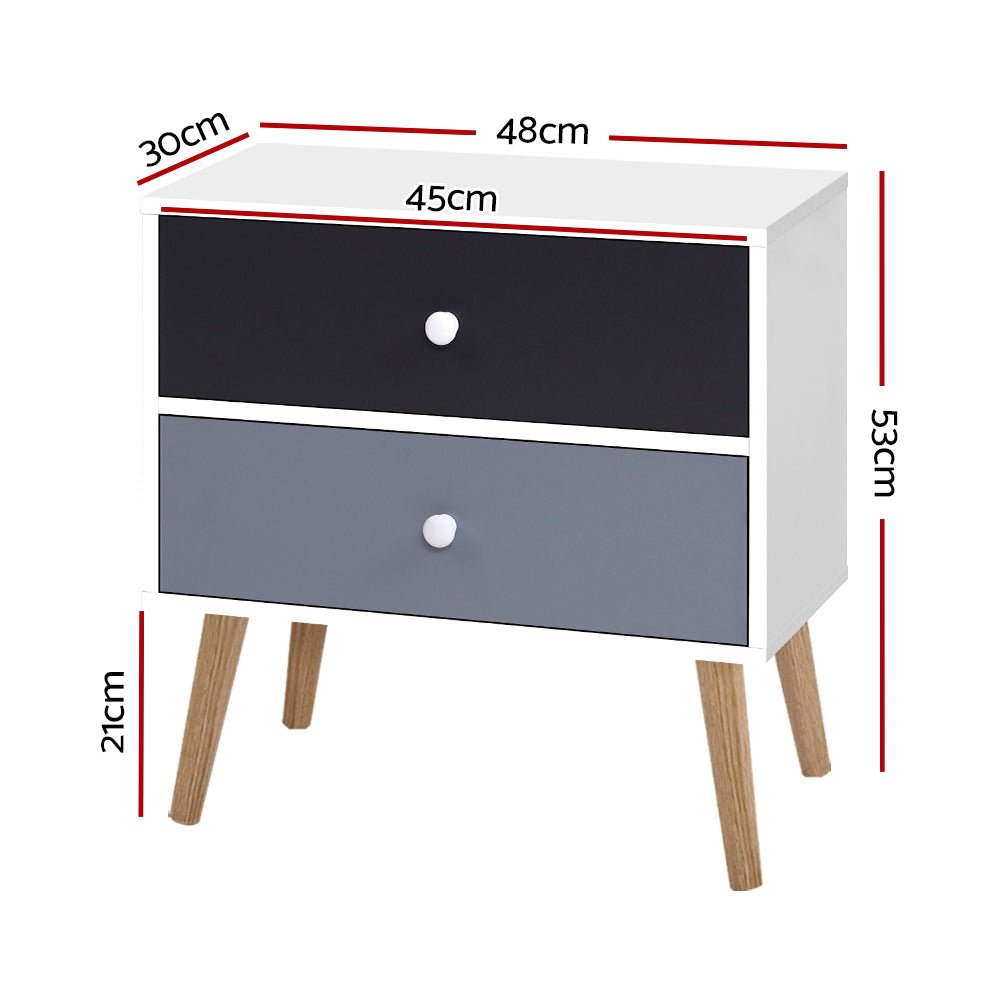 2 - Drawer Bedside Table - Daughters Room