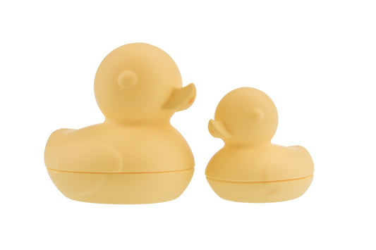 2 - Piece Silicone Bath Ducks - Yellow - Daughters Room