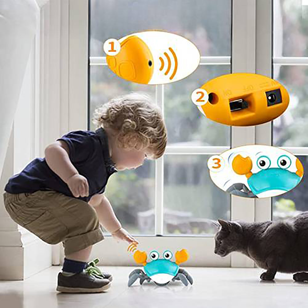 Crawling Crab Sensory Toy with Music and LED Light-USB Rechargeable_12