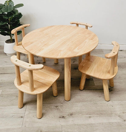 Round Toddler Table & 4 Chair Set