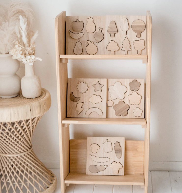 3 - Tier Wooden Bookshelf - Daughters Room