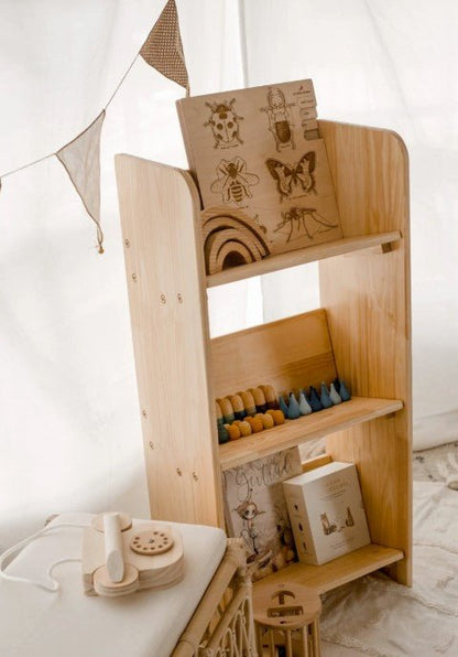 3 - Tier Wooden Bookshelf - Daughters Room