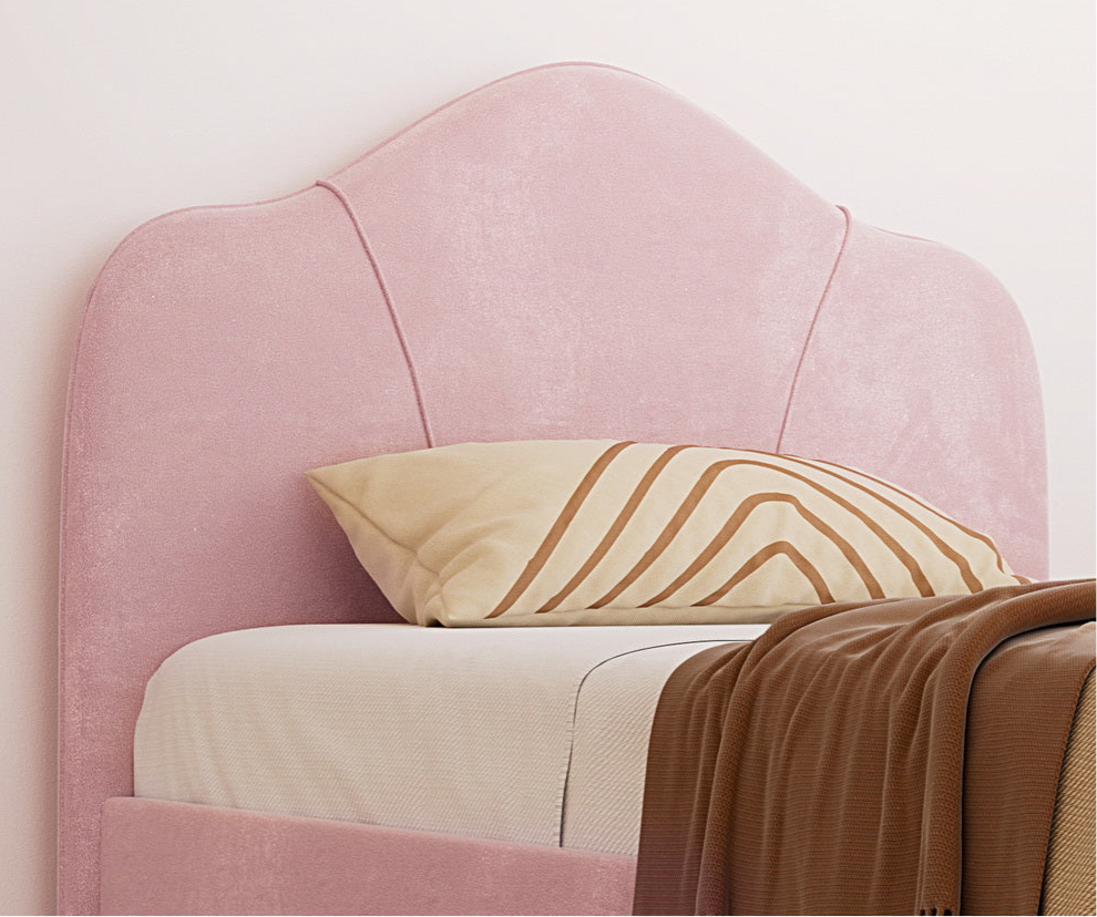 Artiss Velvet Pink Bed Frame - King Single