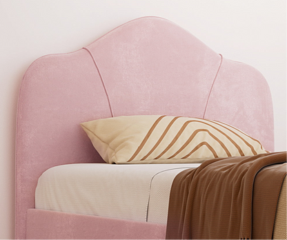 Artiss Velvet Pink Bed Frame - King Single