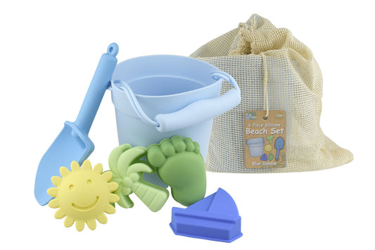 6 - Piece Silicone Beach Set - Blue Sundae - Daughters Room