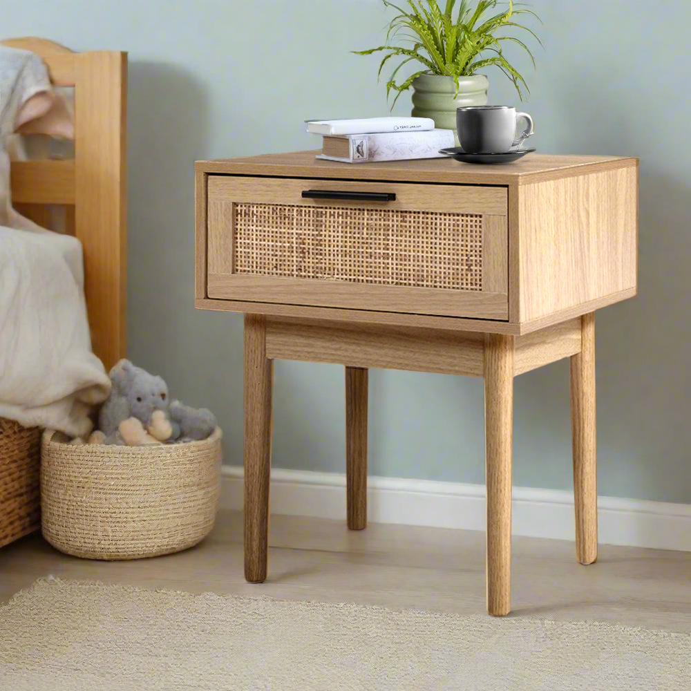 Rattan Bedside Table