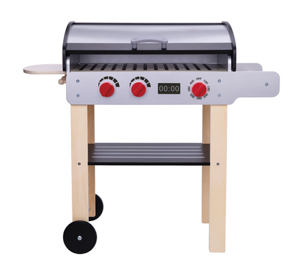 Wooden BBQ Grill Set