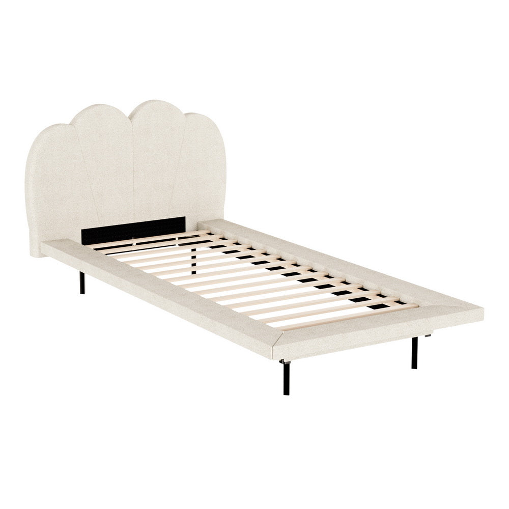 Sasa Boucle Bed Frame | Single