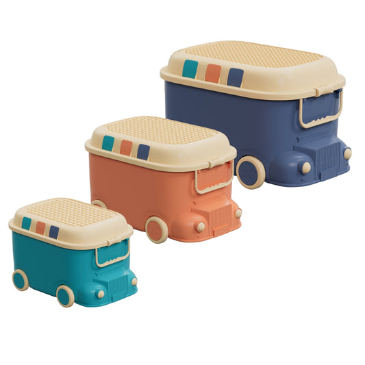 3-Piece Kids Car Storage Boxes