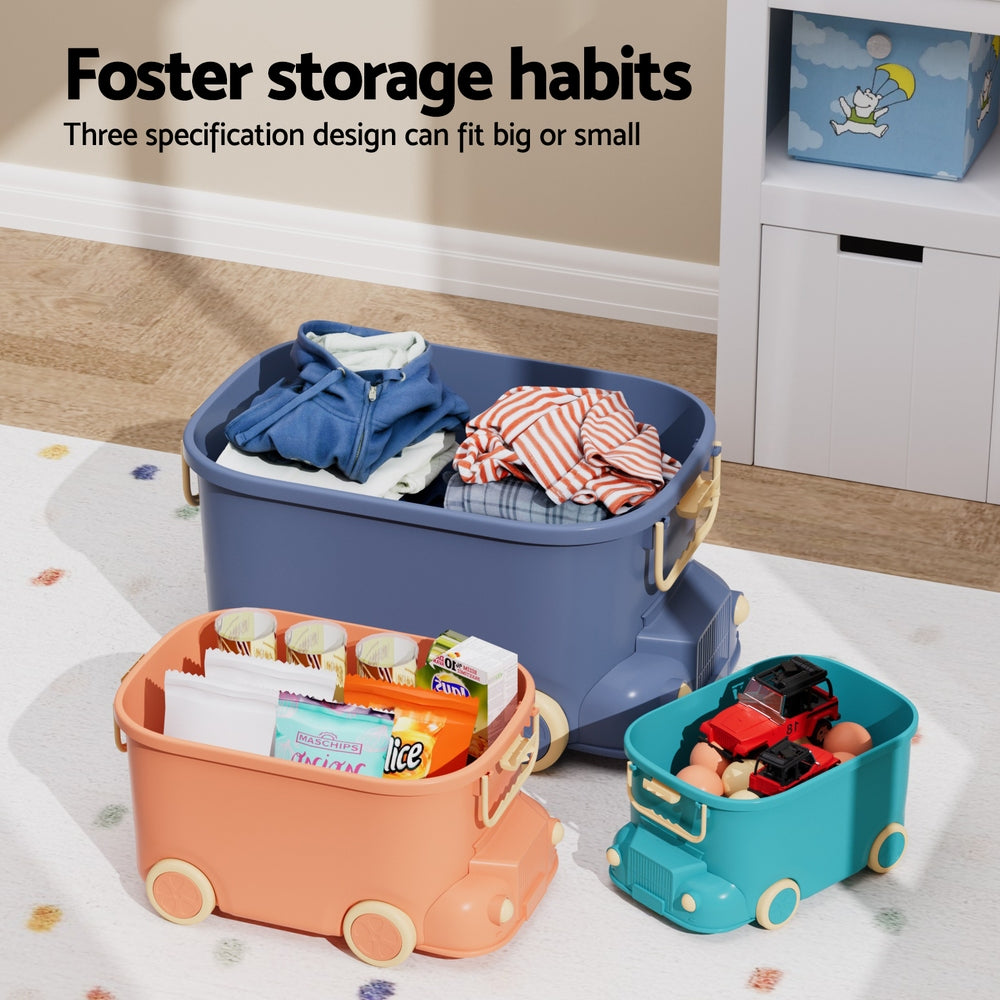 3-Piece Kids Car Storage Boxes