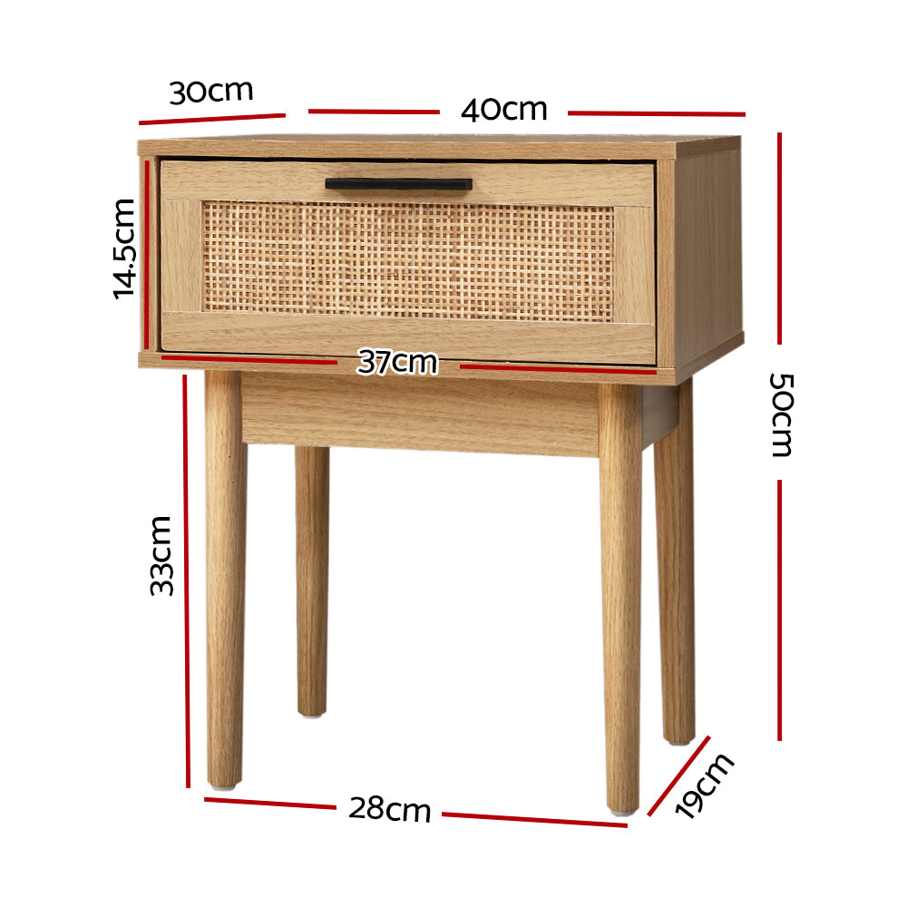 Rattan Bedside Table