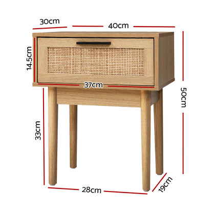 Rattan Bedside Table