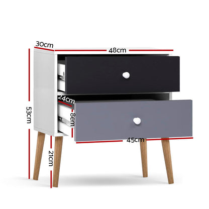 Artiss Two-Tone Bedside Table | Bonds