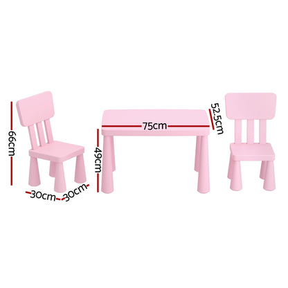 Toddler Table & Chairs Set | Pink