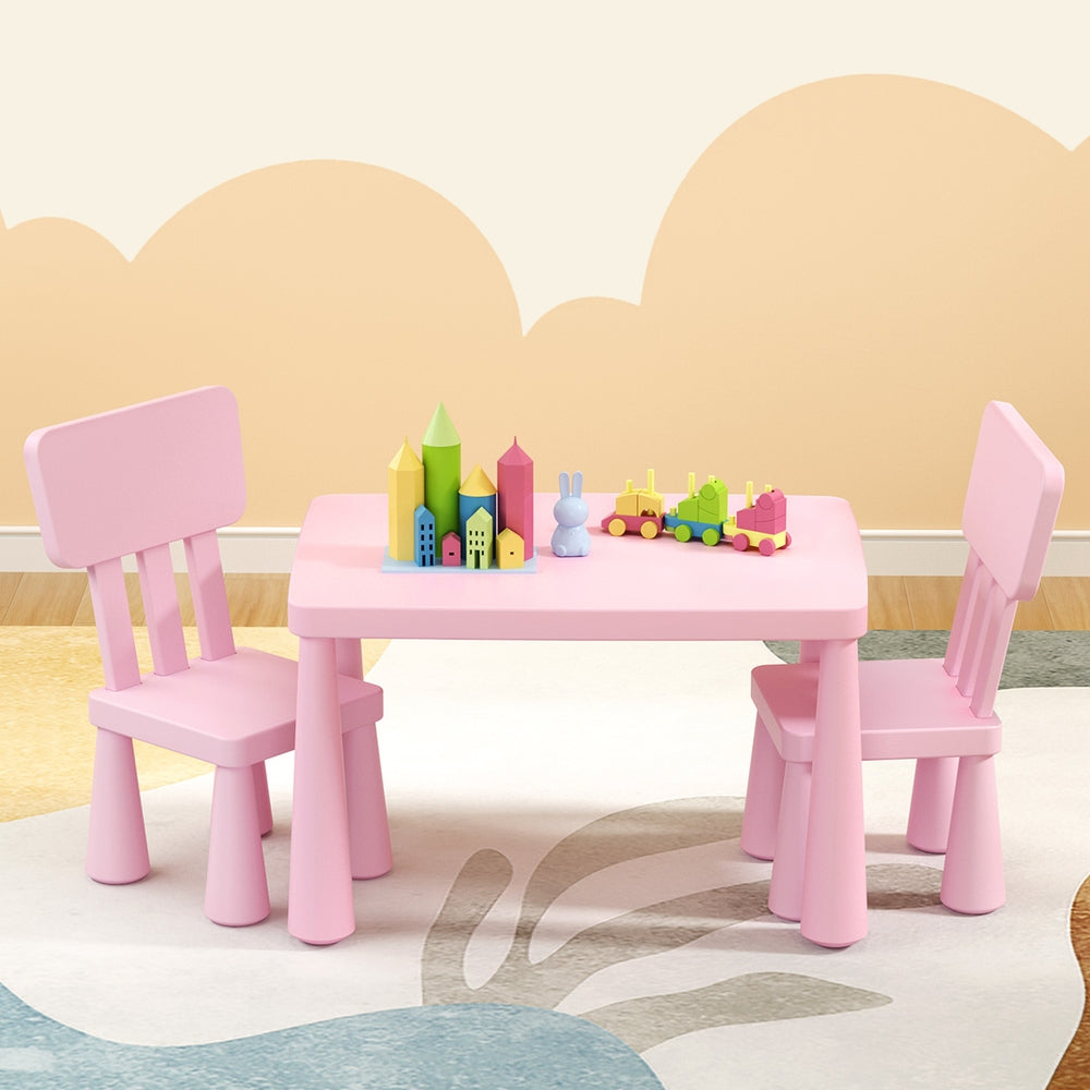 Toddler Table & Chairs Set | Pink
