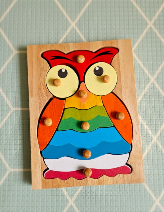 Wooden Owl Knob Puzzle