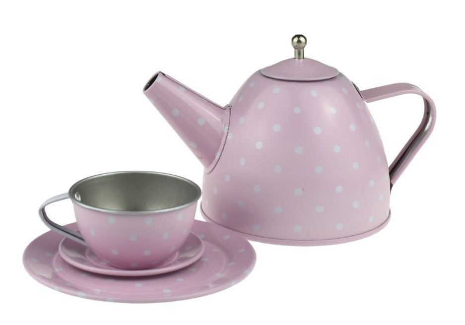 Kids Tea Party Set - Pink & White