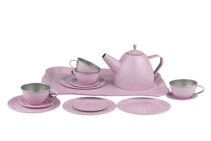 Kids Tea Party Set - Pink & White