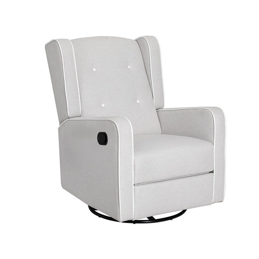 Artiss Recliner Armchair 360’ Swivel Grey Fabric