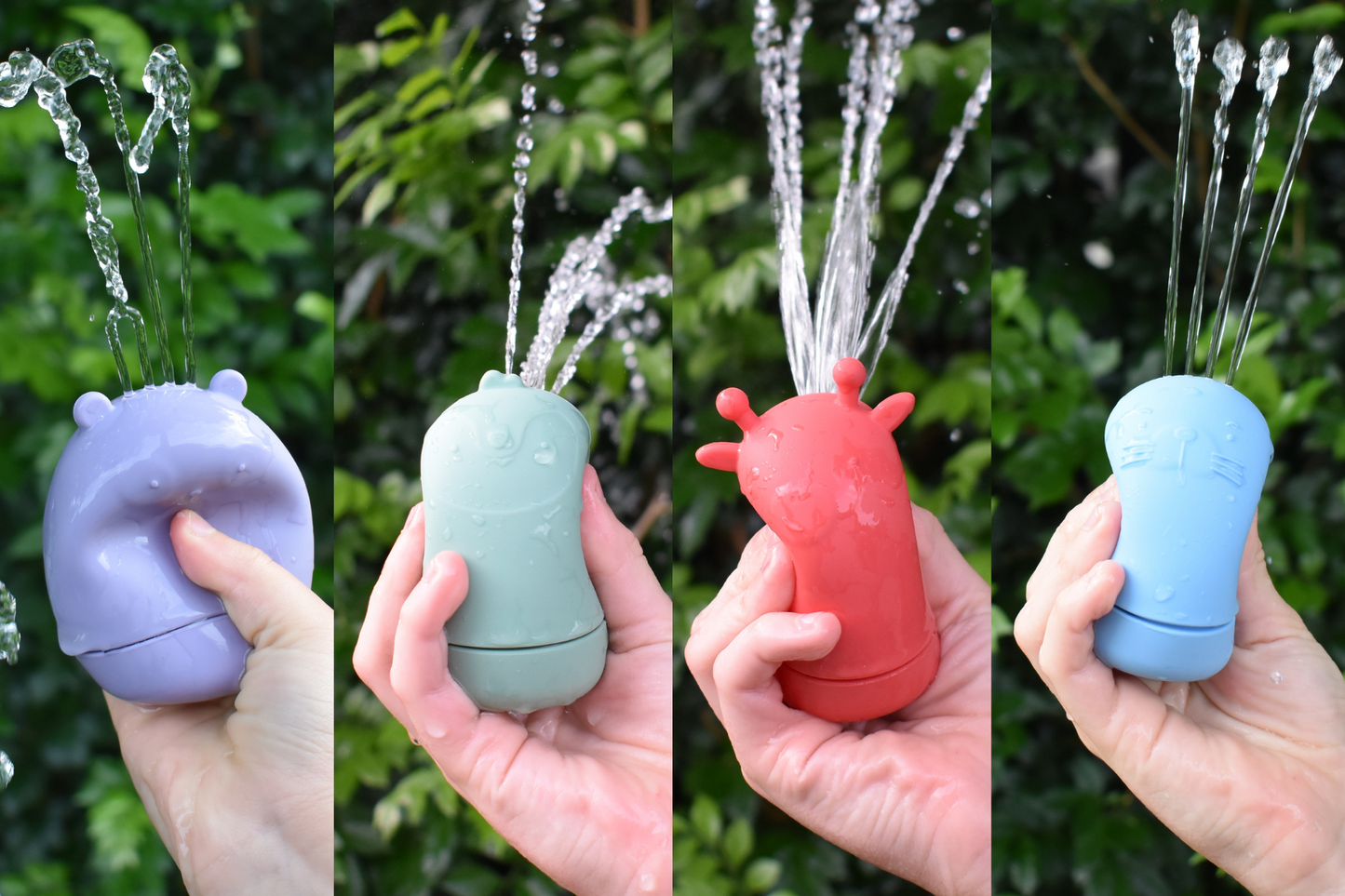 Children's Silicone Bath Pourers - Safari Splash (Bright)