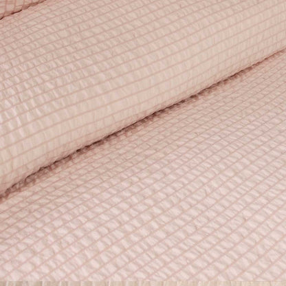 Ardor Blush Seersucker Stripe Quilt Cover Set | Double