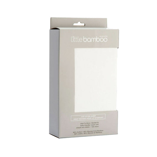 Little Bamboo Jersey Fitted Cot Sheet | Natural