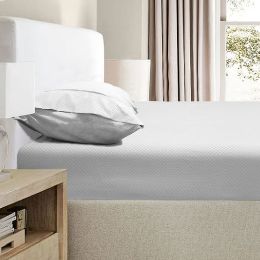 Ramesses 2000TC Bamboo Fitted Sheet Set Silver | Single