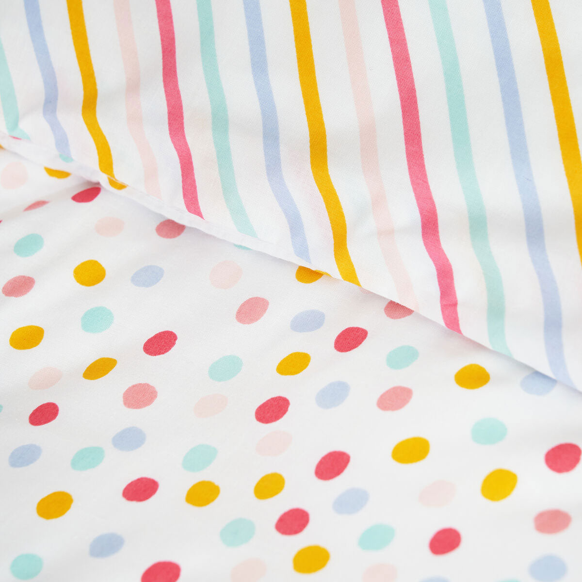 Minikins Reversible Coloured Spots Quilt Cover Set | Double