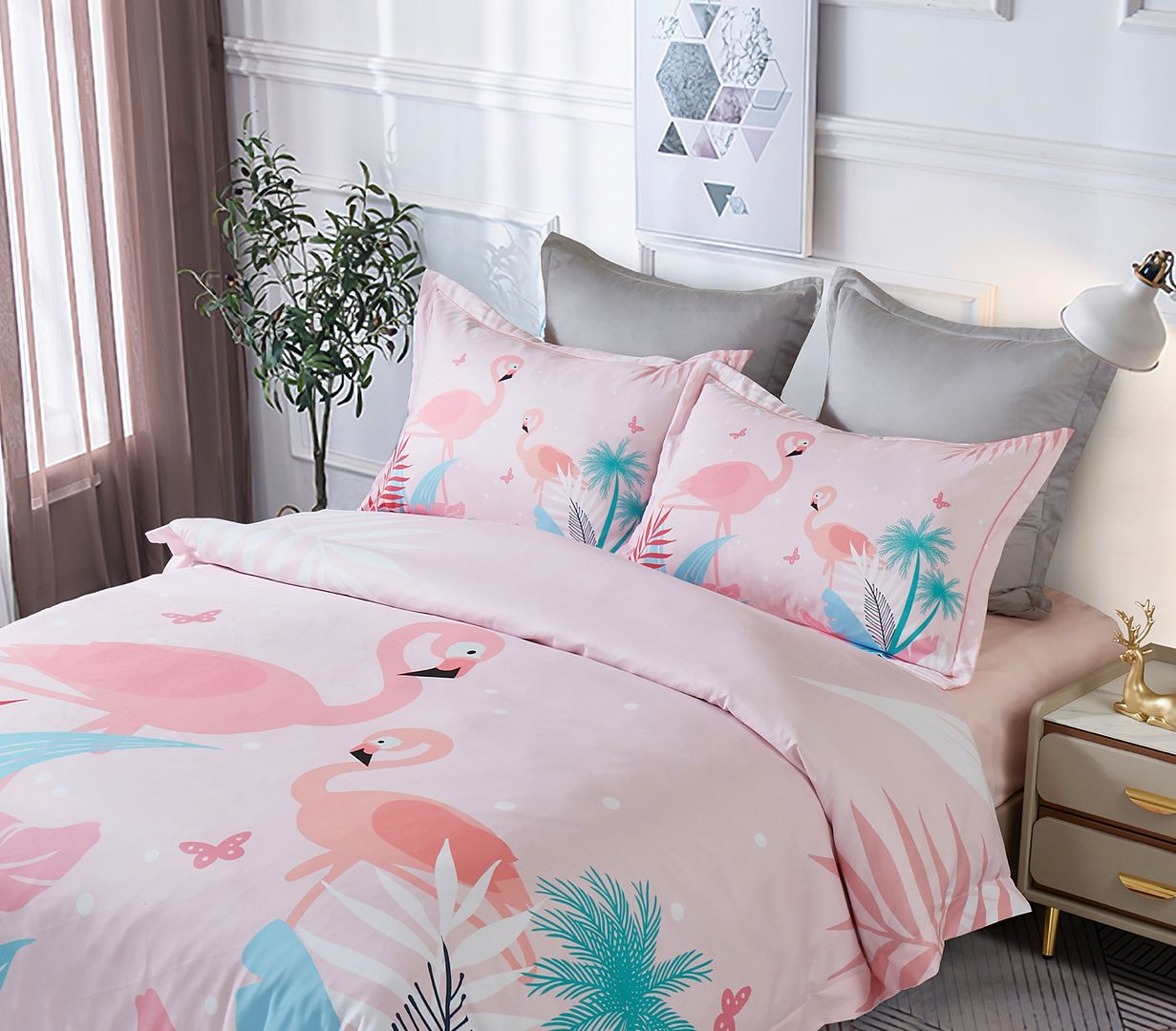 Flamingo Kids Quilt Cover Set | Double