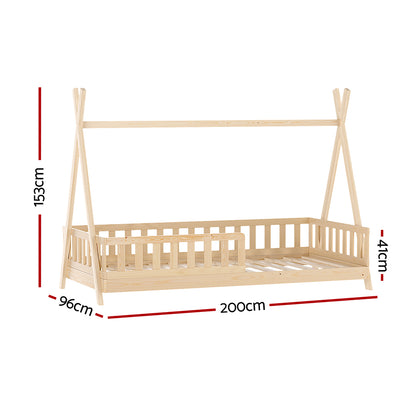 Artiss Kids Wooden Floor Bed Frame | Single