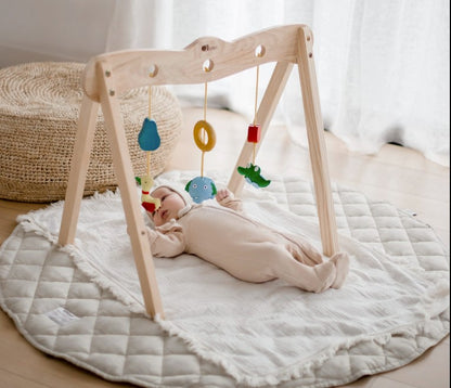 Qtoys Wooden Baby Gym | Natural