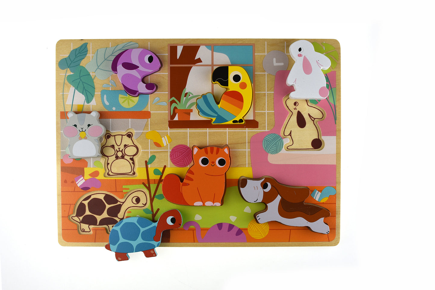 Wooden Chunky Puzzle - Pet