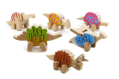 Wooden Dinosaur Set