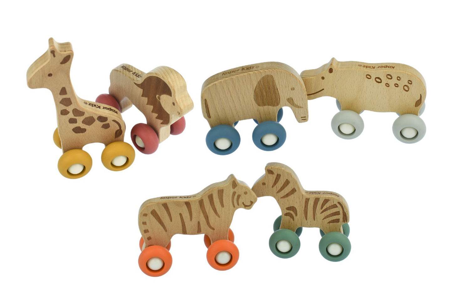 Wooden Wildlife Animal 6-Pack