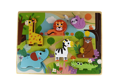 Wooden Chunky Puzzle - Wild Animal