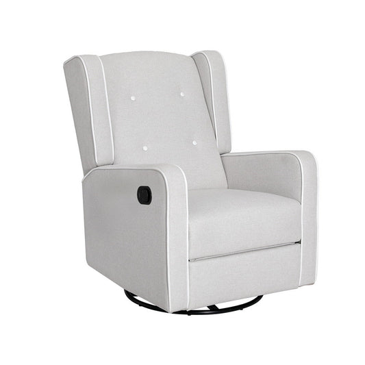 Artiss Recliner Armchair 360’ Swivel Grey Fabric - Daughters Room