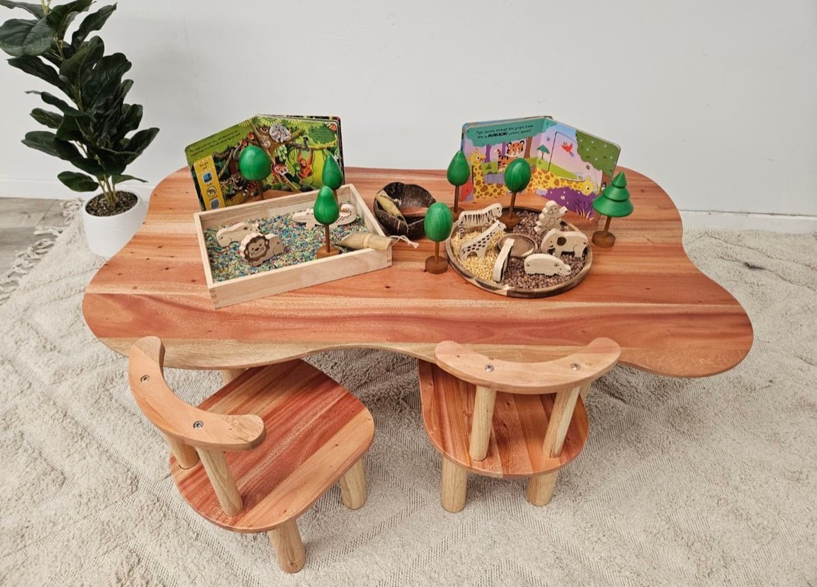 Australia Mahogany Cloud Table & Chair Set - Daughters Room