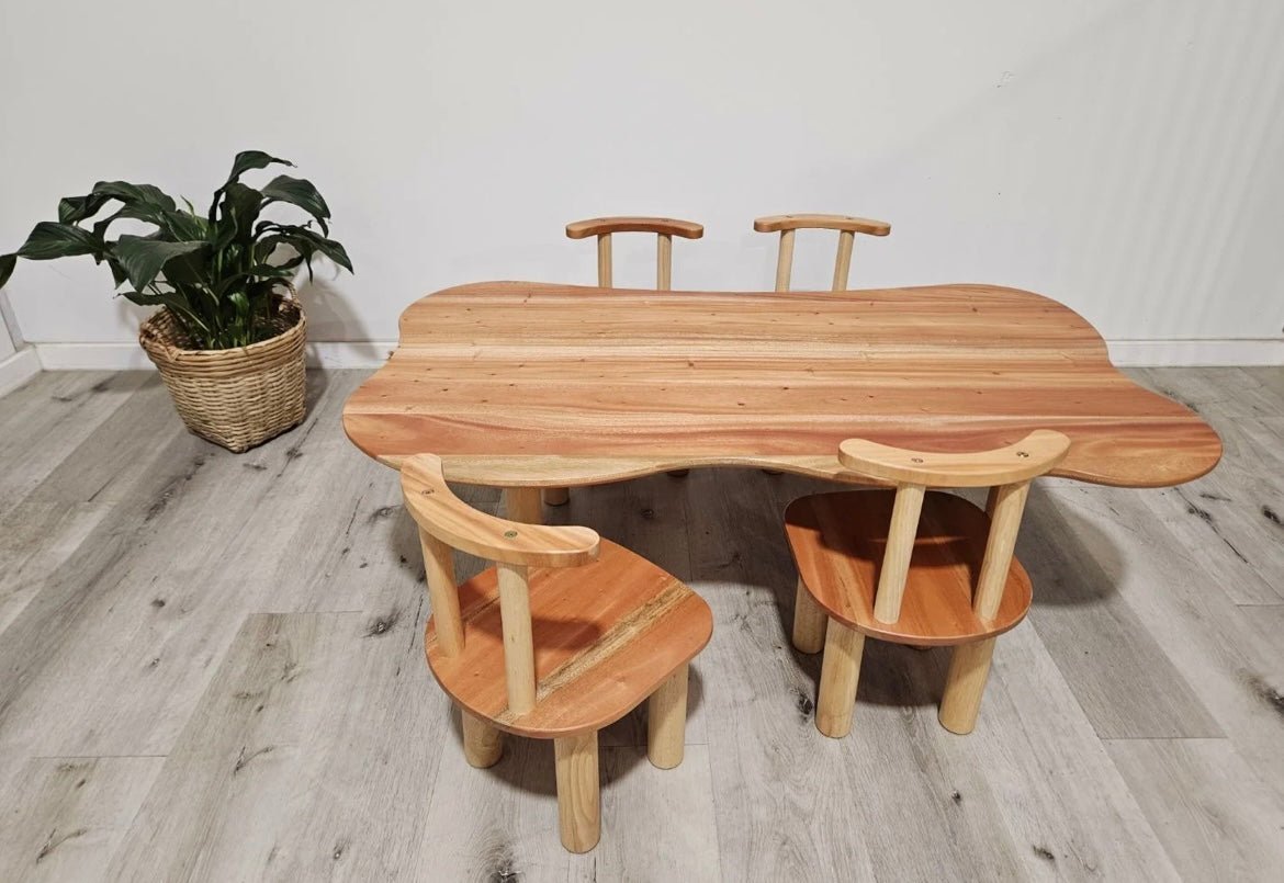 Australia Mahogany Cloud Table & Chair Set - Daughters Room