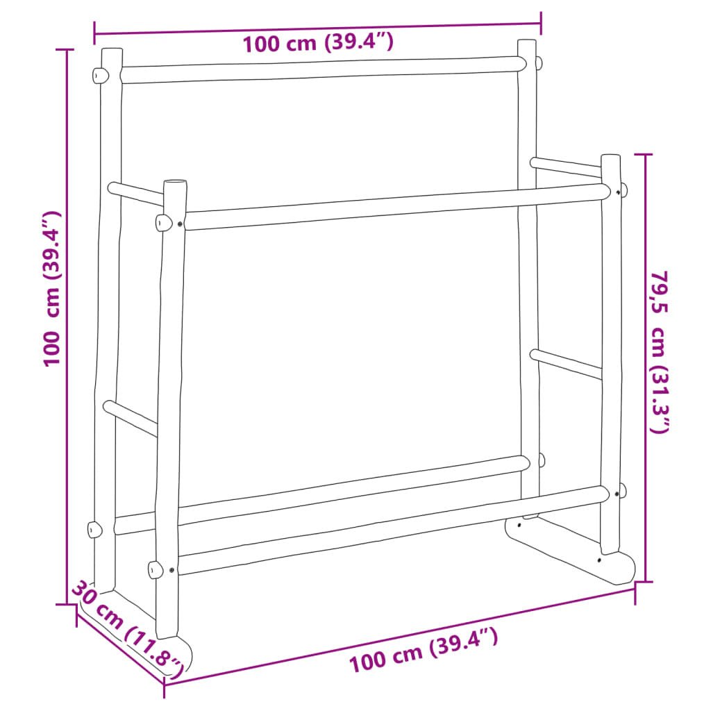 Bamboo Clothes Rack - Daughters Room