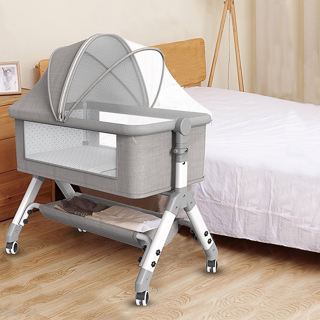 Bopeep 3 - in - 1 Portable Baby Bassinet - Grey - Daughters Room