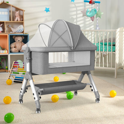 Bopeep 3 - in - 1 Portable Baby Bassinet - Grey - Daughters Room