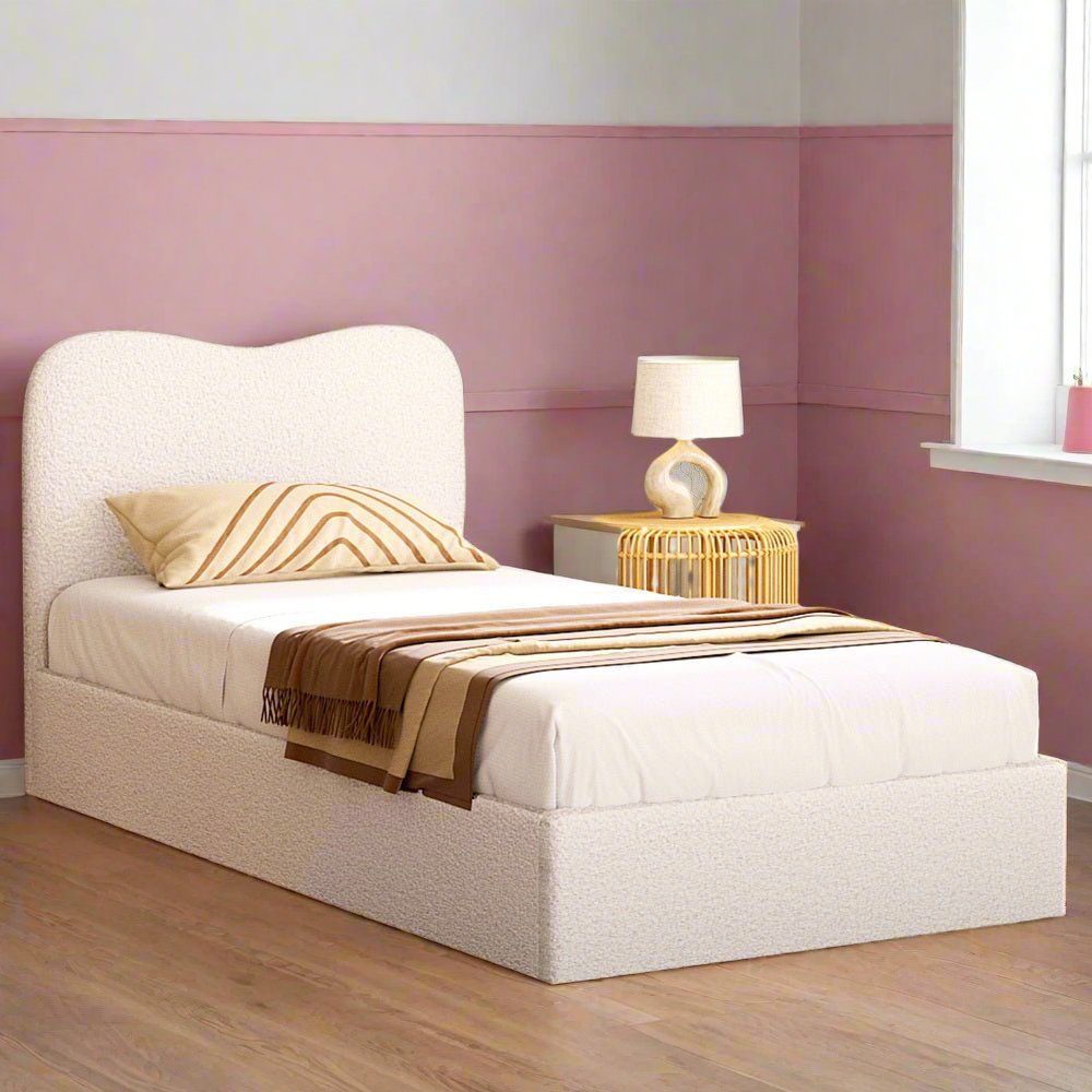 Dara Boucle Bed Frame - Single - Daughters Room