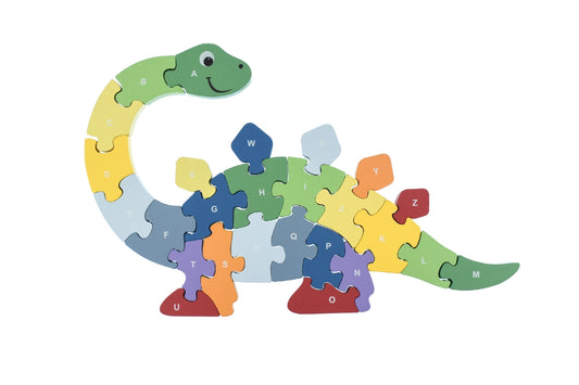 Wooden Dinosaur A-Z Chunky Jigsaw Puzzle