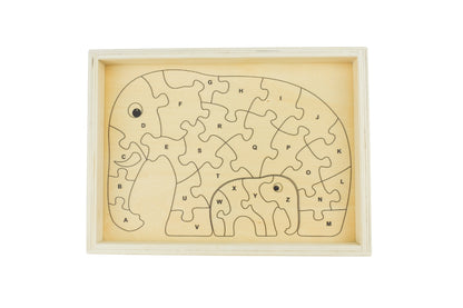 Wooden Elephant A-Z Chunky Jigsaw Puzzle